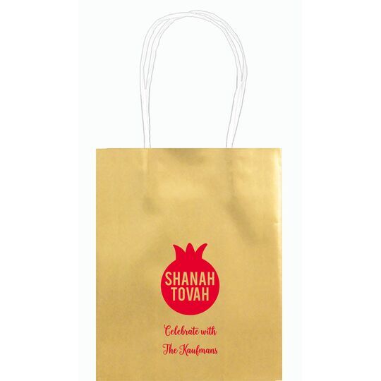 Shanah Tovah Pomegranate Mini Twisted Handled Bags